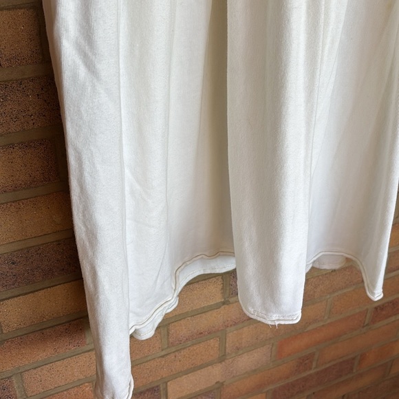 Free People Beach oversized Sleeveless Cream Maxi Sweatshirt Dress Pockets S - Picture 4 of 9